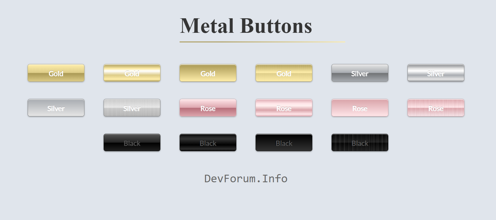 Metal Button with CSS