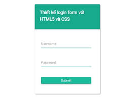 Thiết kế login form với HTML5 và CSS