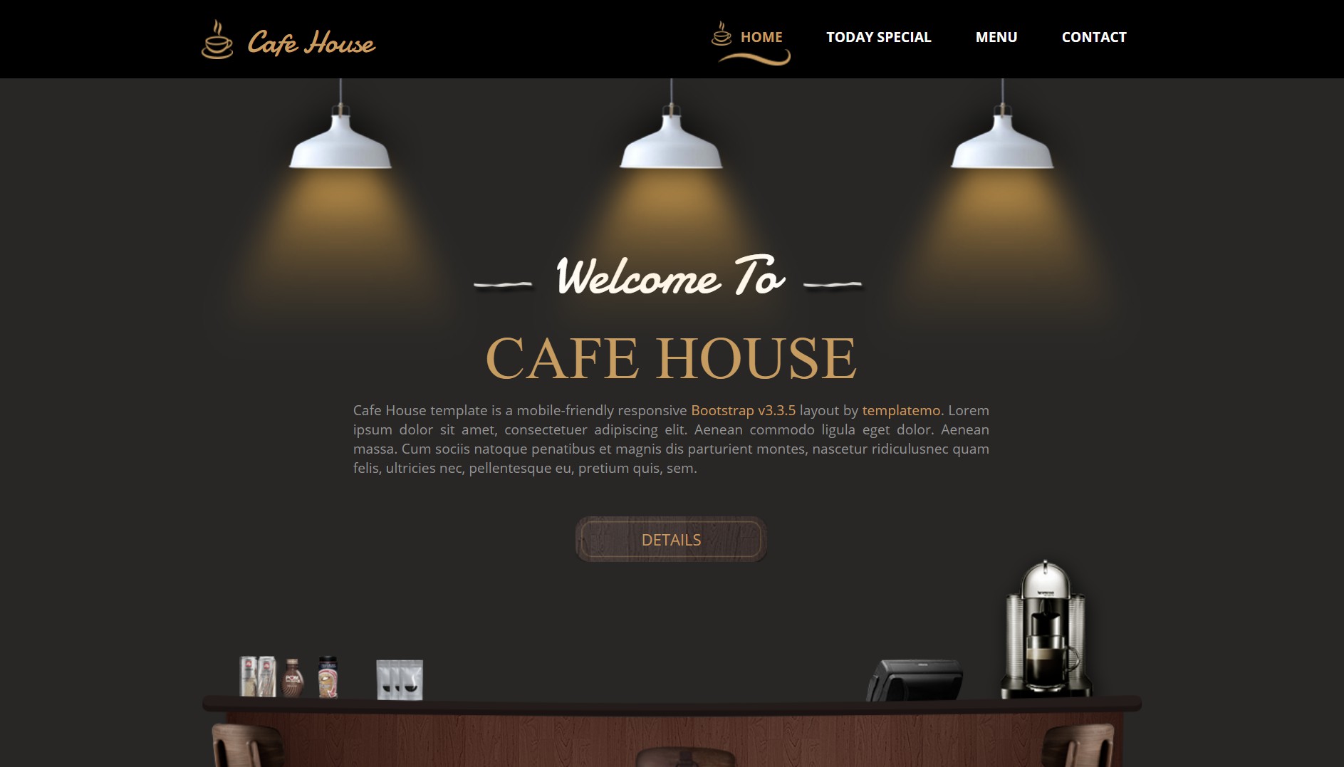 Template Cafe House miễn phí