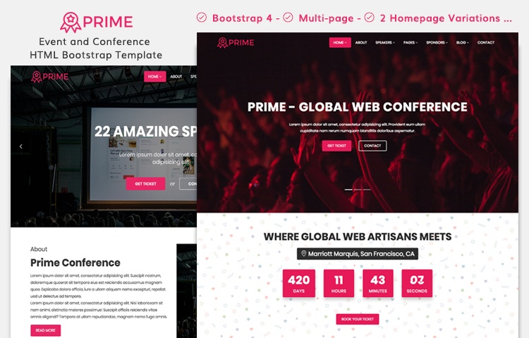 Prime – Event and Conference HTML Template